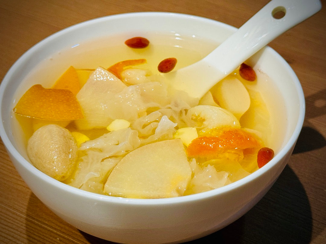 C5. Poached Pear with Kumquat
