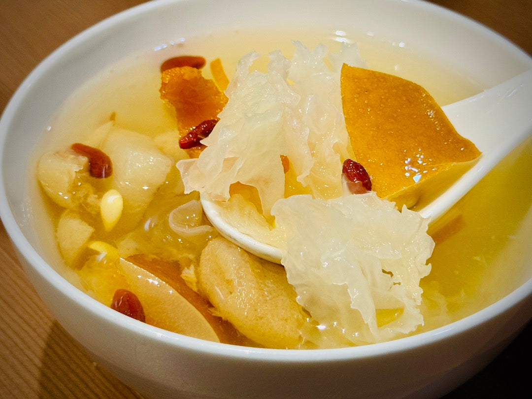 C5. Poached Pear with Kumquat